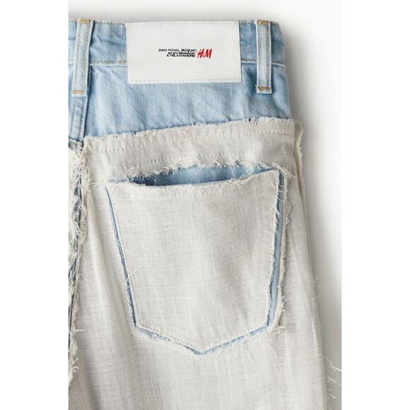 NWT H&M x Basquiat x Ev&Tela Straight Relaxed High Jeans 31 - Picture 7 of 7